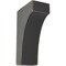 Ekena Millwork 3 1/2"W x 6"D x 10"H Clarksville Wood Vintage Decor Bracket, Black BKTWD04X06X10CVBL - alternate 1